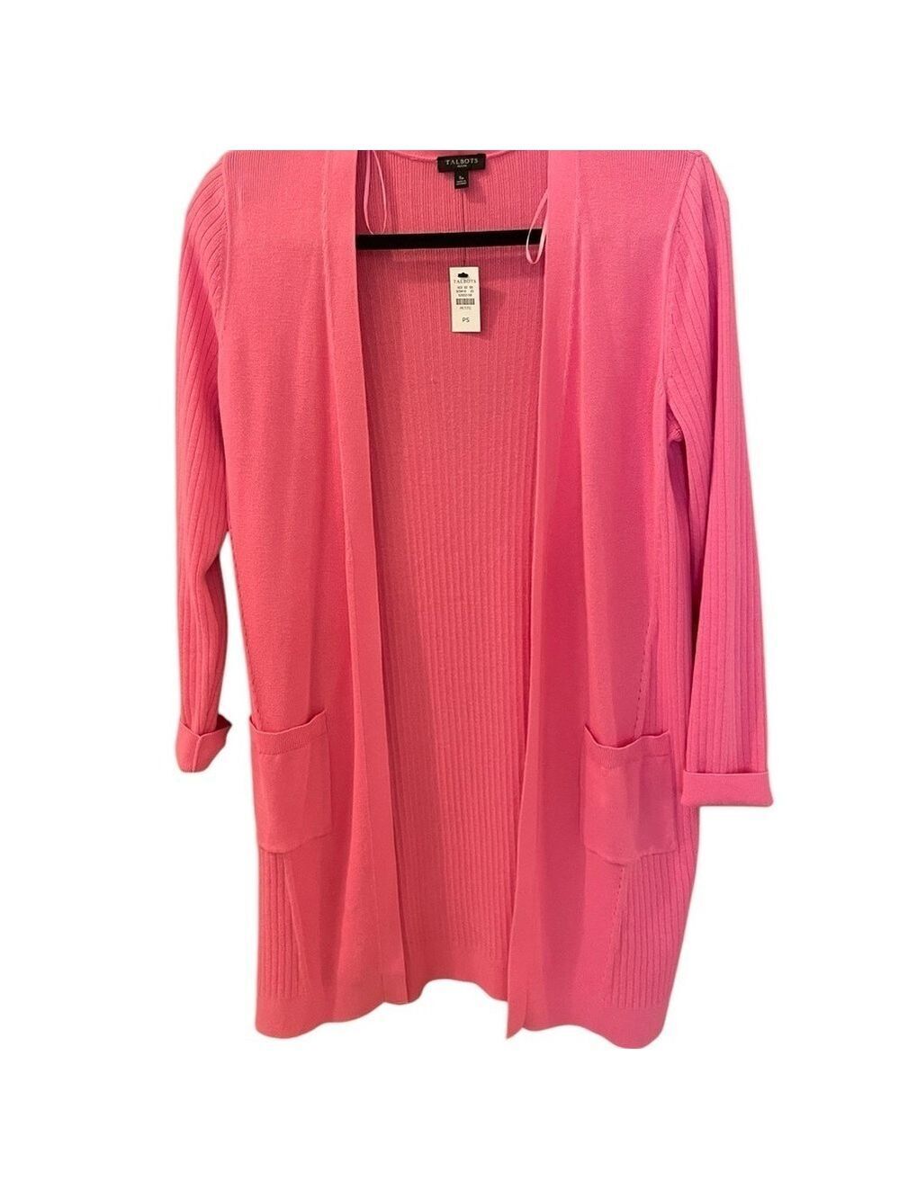 Talbot’s 100% Cotton Long Sweater, Size S Petite, Pink, Soft & Lightweight NWT